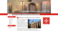 Desktop Screenshot of johannitermuseum-mirow.de