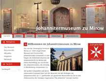 Tablet Screenshot of johannitermuseum-mirow.de